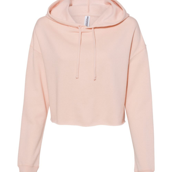 Lightweight Cropped Hooded Sweatshirt - Picture 4 of 5